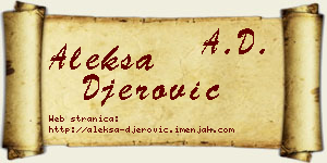 Aleksa Đerović vizit kartica